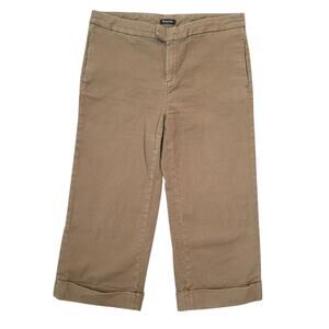 Massimo Dutti Brown Wide Leg Cropped Trousers EU42 US10 Chic Minimalist GUC